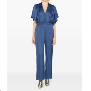 Pibraid wide-leg satin jumpsuit